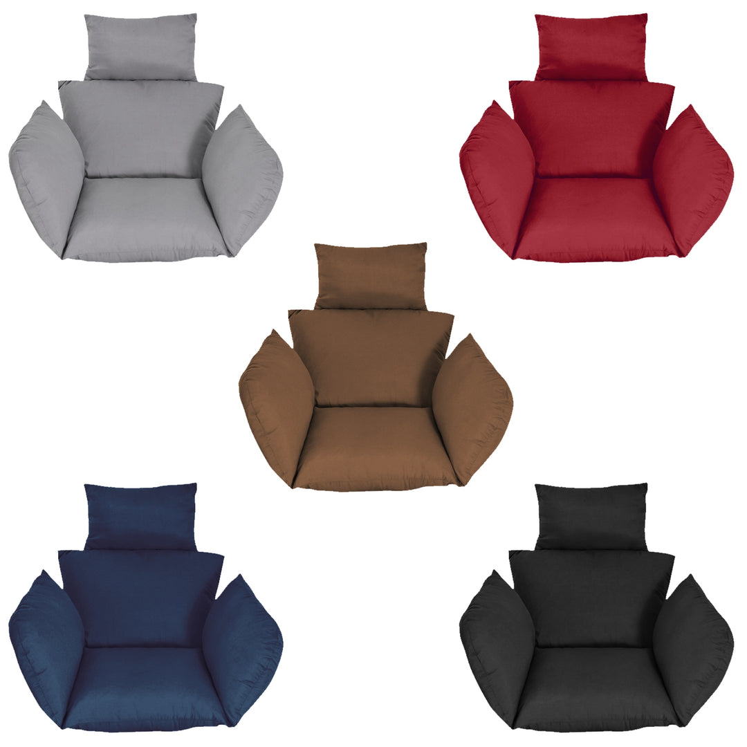 Egg Chair & Hanging Basket Cushion — Thickened Soft Swing Chair Pad with Headrest (9 Colours)