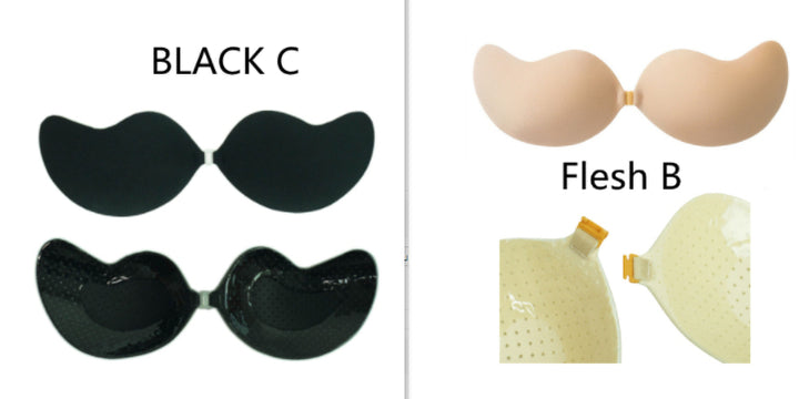 Deep V Invisible Silicone Bra – Strapless Push-Up Adhesive Bra