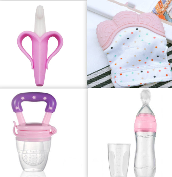 Baby Spoon Bottle Feeder — Squeeze Spoon Dispenser for Puree, Cereal & Baby Food (Multiple Colours & Sets)
