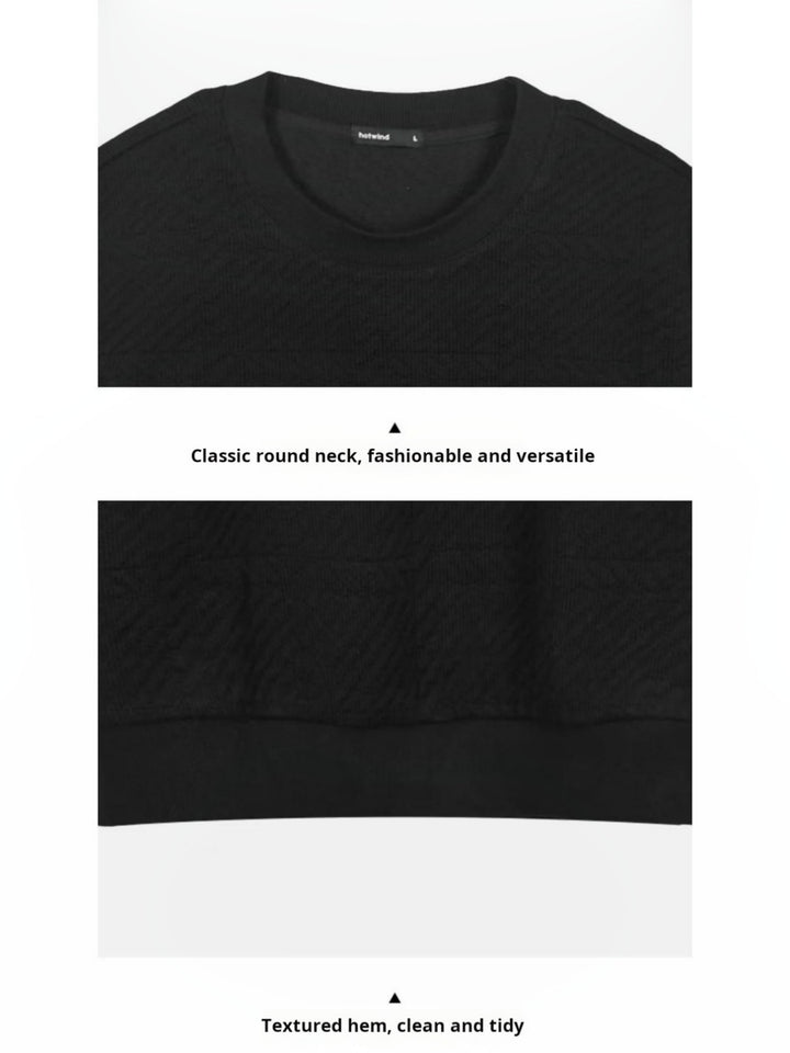 Export Quality English European And American Sizes Jacquard Round Neck Hoodie For Men And Women