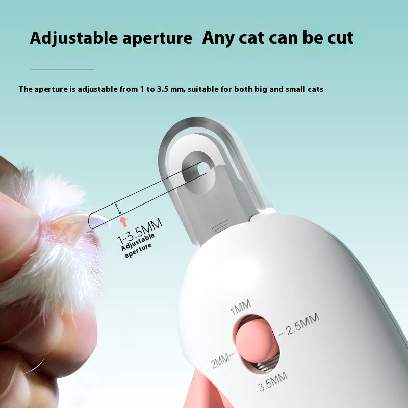 Pet Nail Clippers with Hidden Nail File – Safe & Adjustable Cat and Dog Nail Trimmer