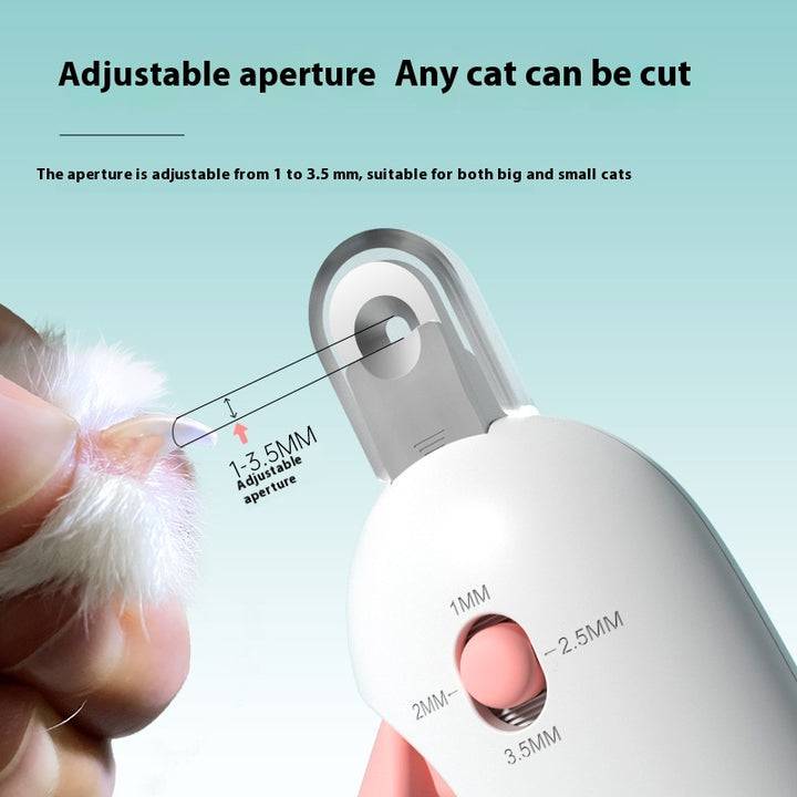Pet Nail Clippers with Hidden Nail File – Safe & Adjustable Cat and Dog Nail Trimmer