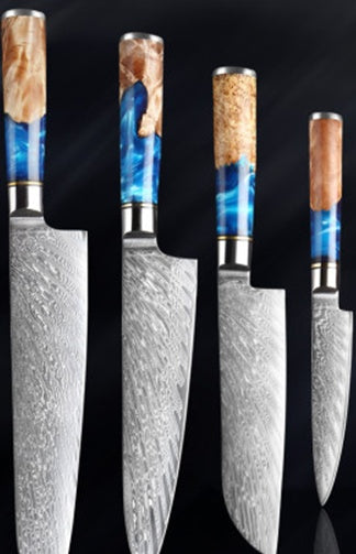 Professional Damascus Style Chef Knife Set – Premium Stainless Steel Kitchen Knives