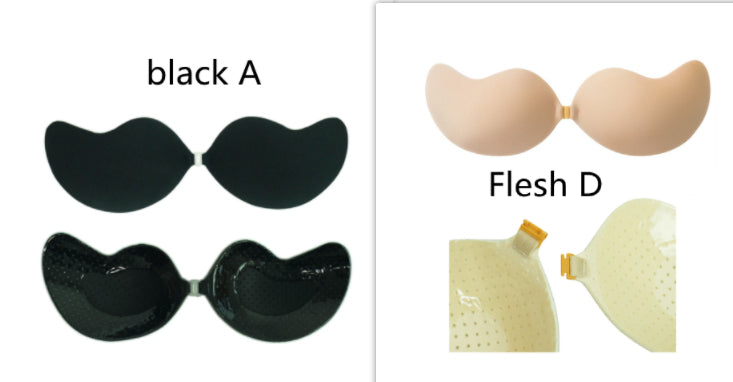 Deep V Invisible Silicone Bra – Strapless Push-Up Adhesive Bra