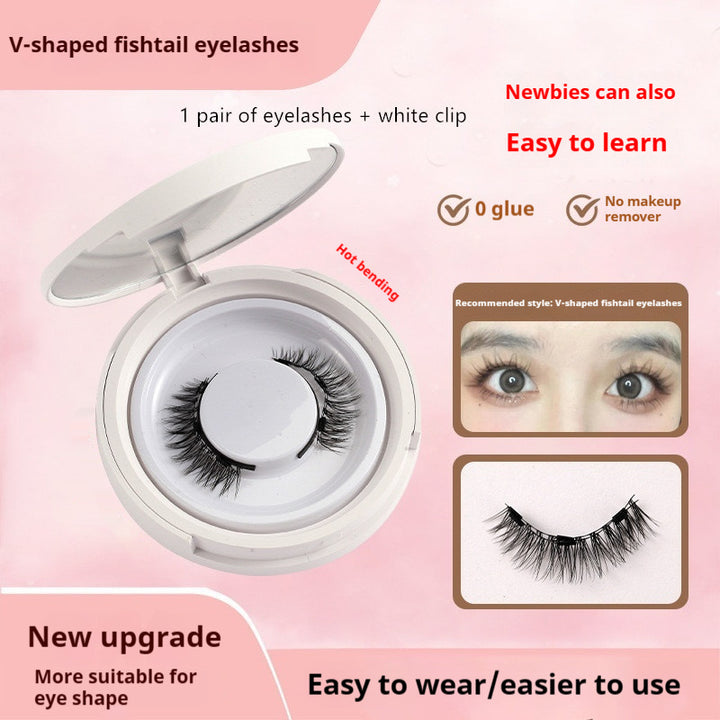Magnetic Mink False Eyelashes — No-Glue Little Devil Style, Sizes 9–14 with Applicator Clip