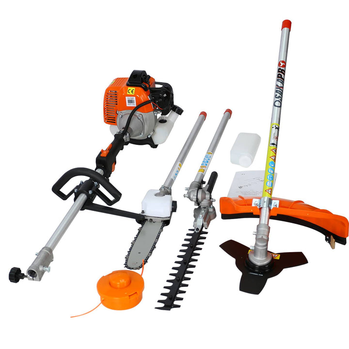 4-in-1 Gas-Powered Pole Multi-Tool System — Pole Saw, Trimmer & Garden Tool Combo (Variant A)