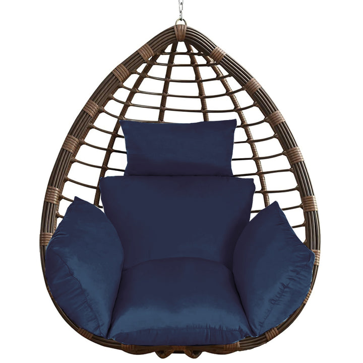 Egg Chair & Hanging Basket Cushion — Thickened Soft Swing Chair Pad with Headrest (9 Colours)
