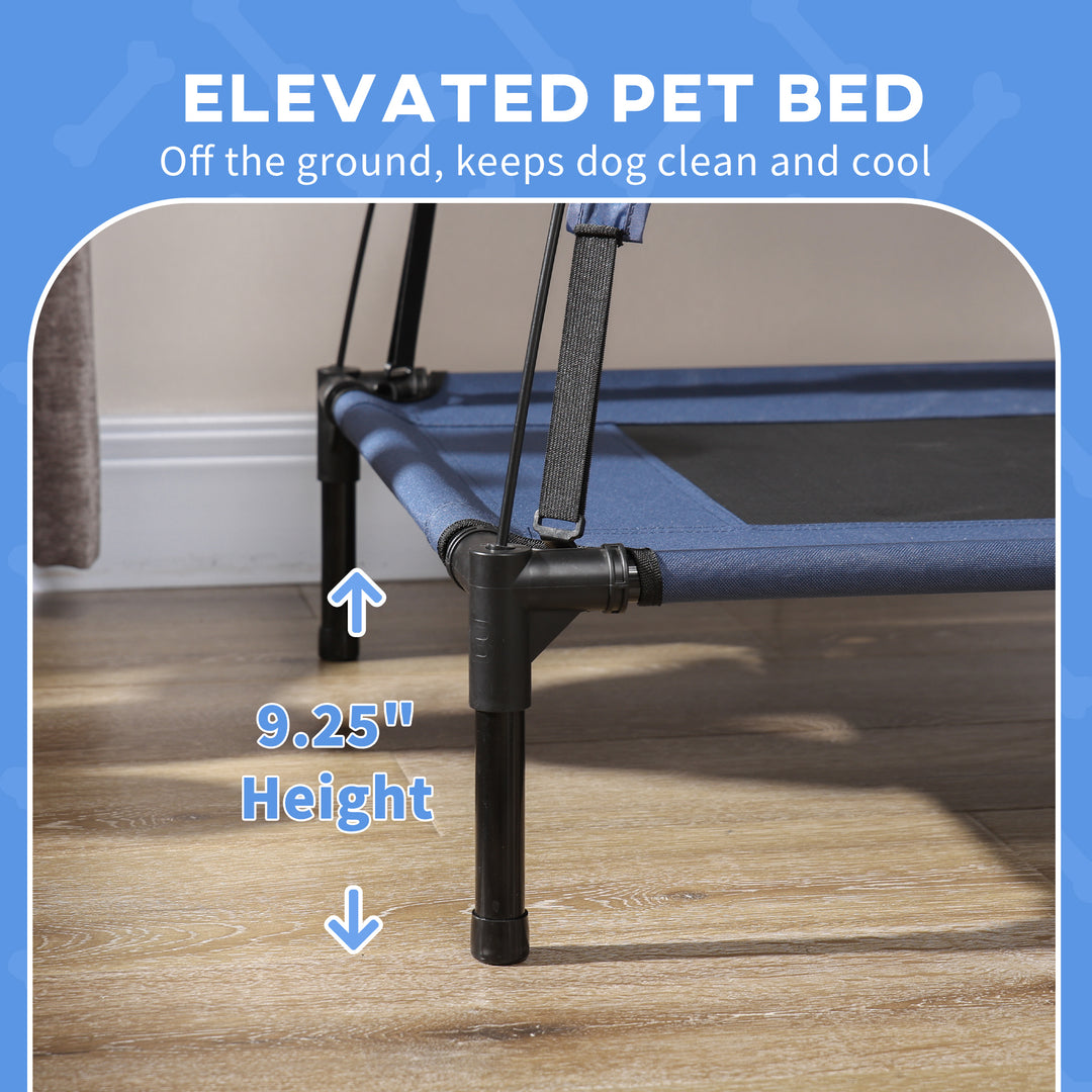 Elevated Pet Bed with Canopy for Large Dogs