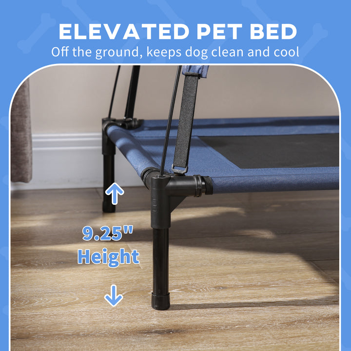 Elevated Pet Bed with Canopy for Large Dogs