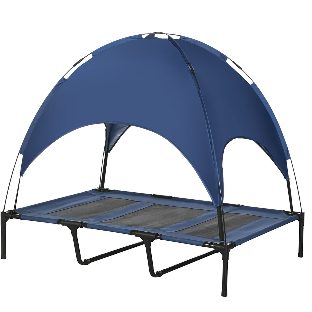 Elevated Pet Bed with Canopy for Large Dogs