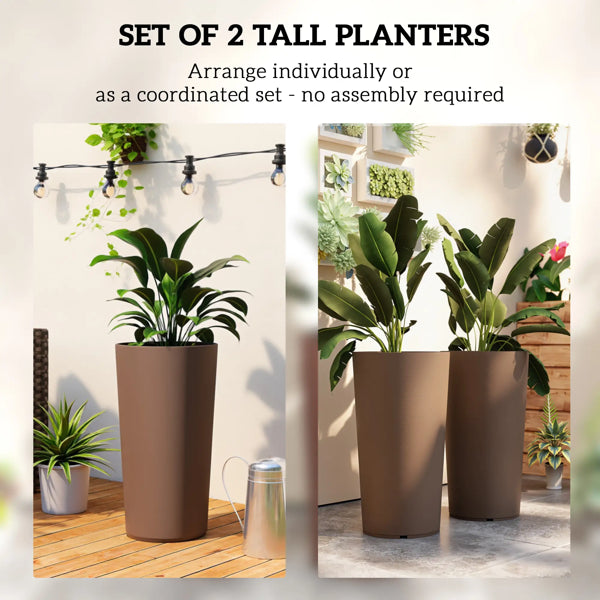 Metal Planter Box — Premium Galvanised Steel Garden Planter for Outdoor Patio, Terrace & Indoor Décor (Variant B)