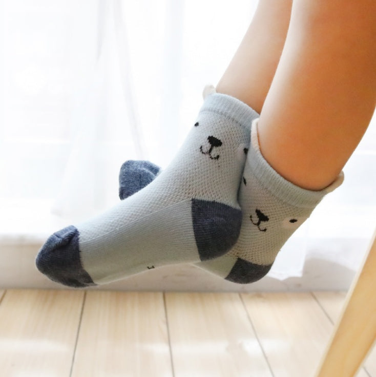 5-Pack Children's Breathable Cotton Summer Socks — Soft Colourful Socks for Boys & Girls (Multiple Sizes)