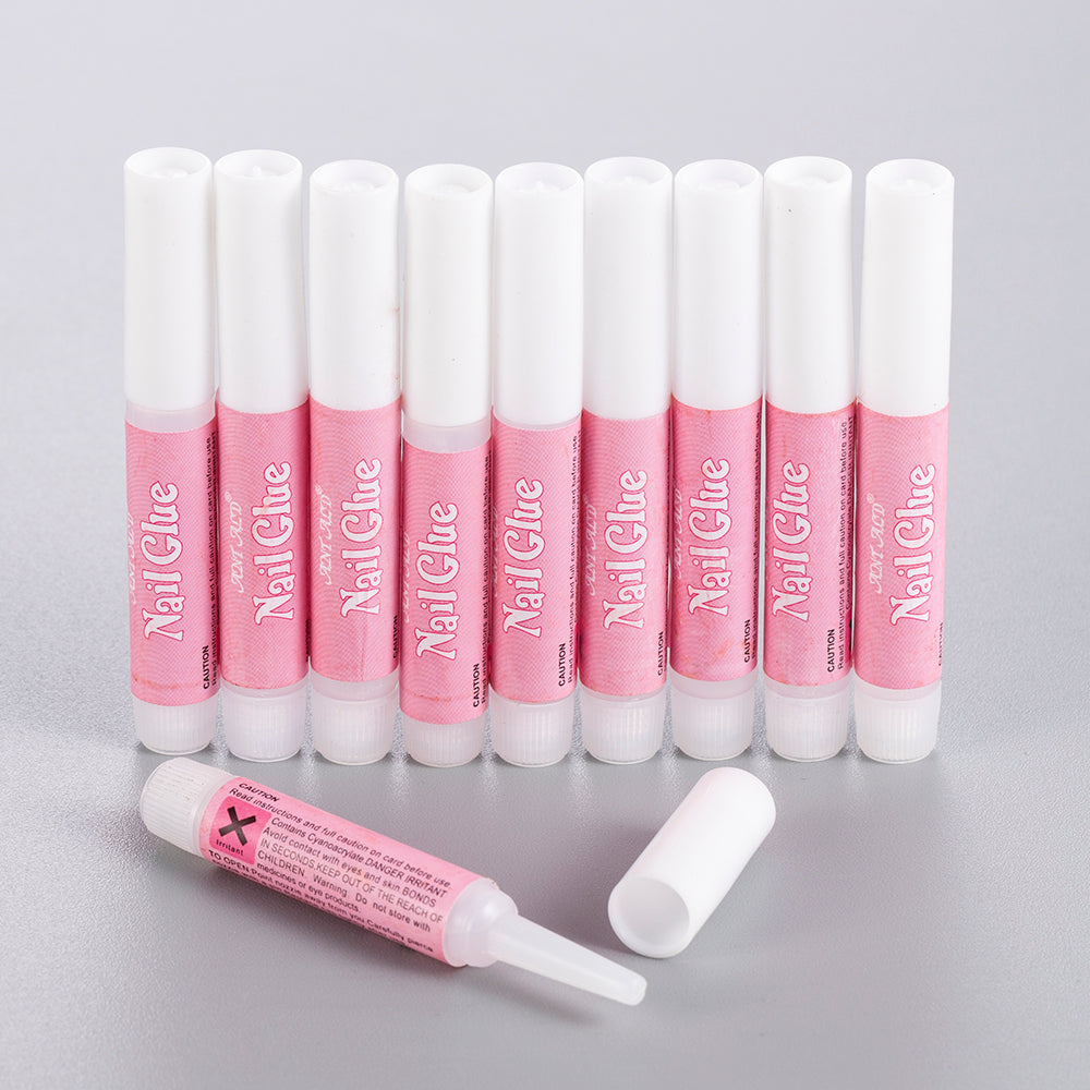 Nail Art Glue for Press-On Nails — 2g Personal Use, 10-Pack, Lasts ~1 Week