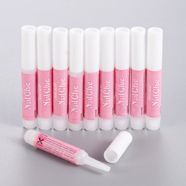 Nail Art Glue for Press-On Nails — 2g Personal Use, 10-Pack, Lasts ~1 Week