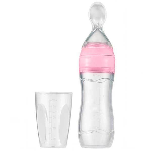 Baby Spoon Bottle Feeder — Squeeze Spoon Dispenser for Puree, Cereal & Baby Food (Multiple Colours & Sets)