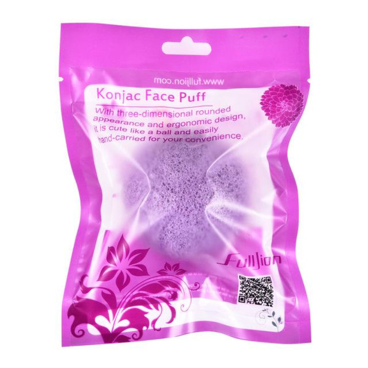Round Konjac Facial Cleansing Sponge — Natural Konnyaku Exfoliator Face Wash Puff (5 Colours)
