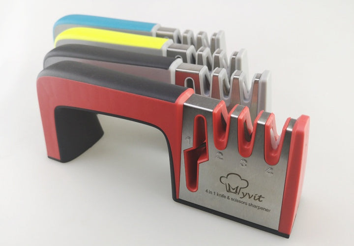 4-in-1 Family Kitchen Knife Sharpener — Multi-Stage Blade Sharpener for Home Use