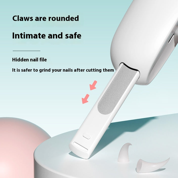 Pet Nail Clippers with Hidden Nail File – Safe & Adjustable Cat and Dog Nail Trimmer