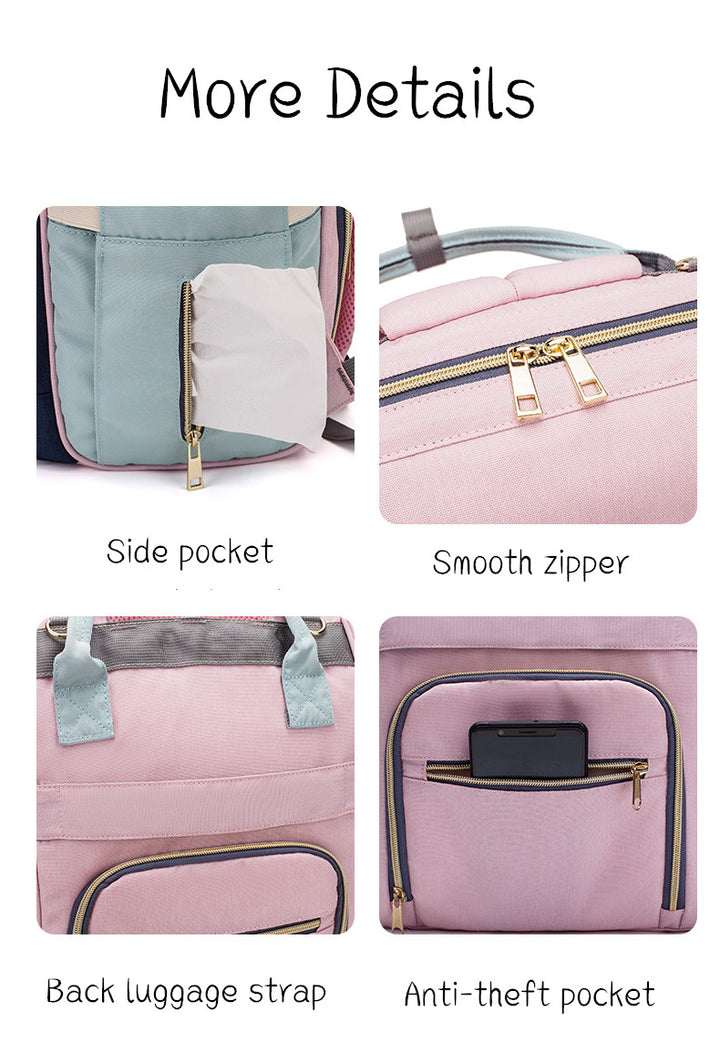 Large Capacity Diaper Backpack – Multi-Function Baby Mummy Travel Bag