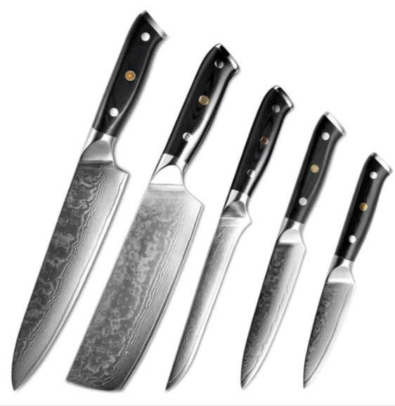 Japanese 67-Layer Damascus Steel Kitchen Knife – Professional Chef & Fruit Knife