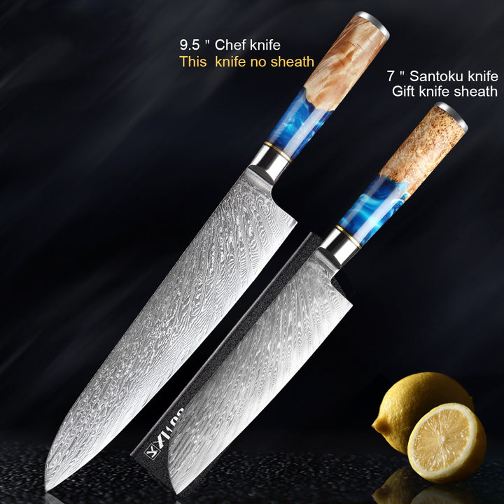 Professional Damascus Style Chef Knife Set – Premium Stainless Steel Kitchen Knives