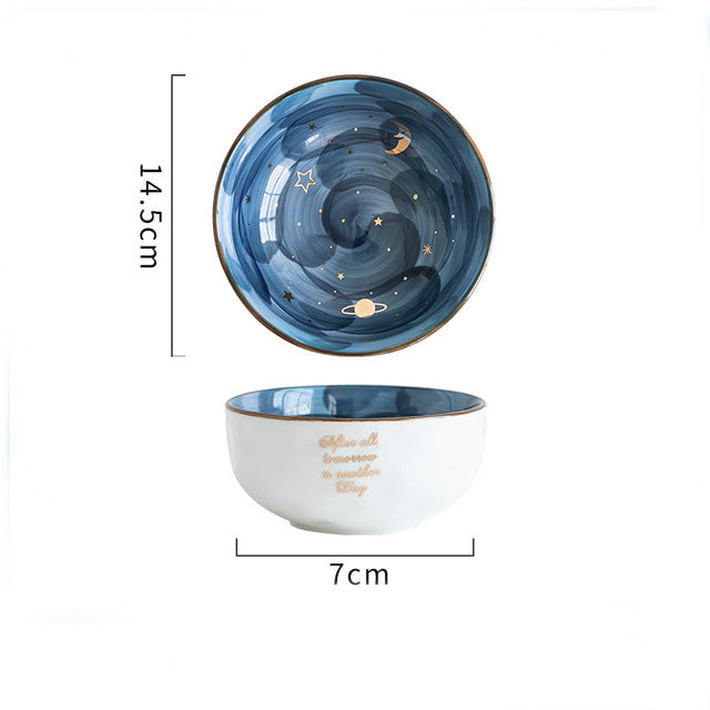 Ceramic Breakfast & Salad Bowl — Cute Eating Bowl for Home Kitchen, Multiple Colours