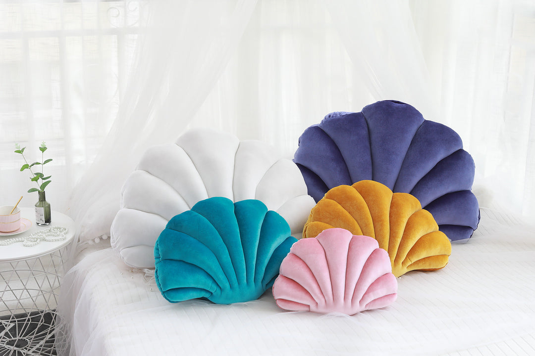 Simulation Shell Decorative Pillow — Realistic Ocean Shell Shape Cushion & Nap Pillow (10 Colours)