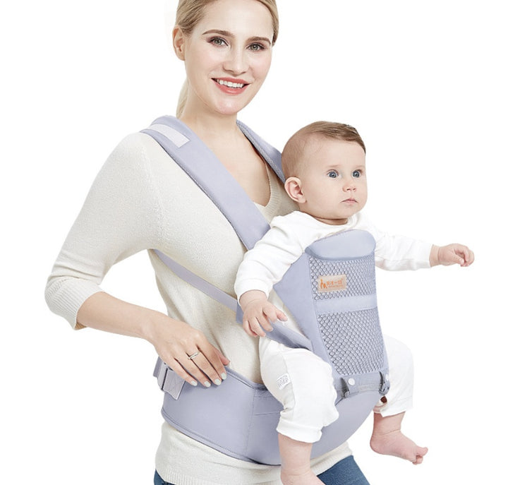 Baby Carrier Waist Stool — Multifunctional Hip Seat Baby Carrier Bag for Sitting & Carrying (Blue/Gray/Pink)