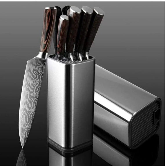 Stainless Steel Kitchen Knife & Utensil Storage Holder