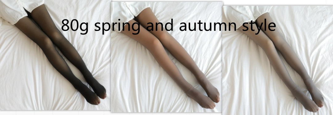 Fake Translucent Fleece-Lined Thermal Tights – Winter Warm Pantyhose