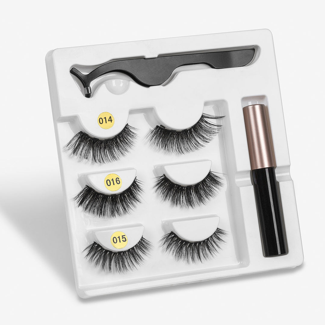 Magnetic Fashion False Eyelashes — 20+ Styles, Cotton Stem, Glue-Free (Styles 011–020)