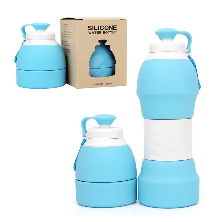 Foldable Silicone Water Bottle — Collapsible Reusable BPA-Free Travel Bottle, 7 Colours