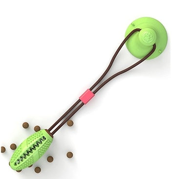 Interactive Suction Cup Tug Dog Toy – Teeth Cleaning Treat Dispensing Toy
