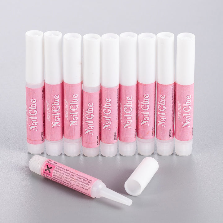 Nail Art Glue for Press-On Nails — 2g Personal Use, 10-Pack, Lasts ~1 Week