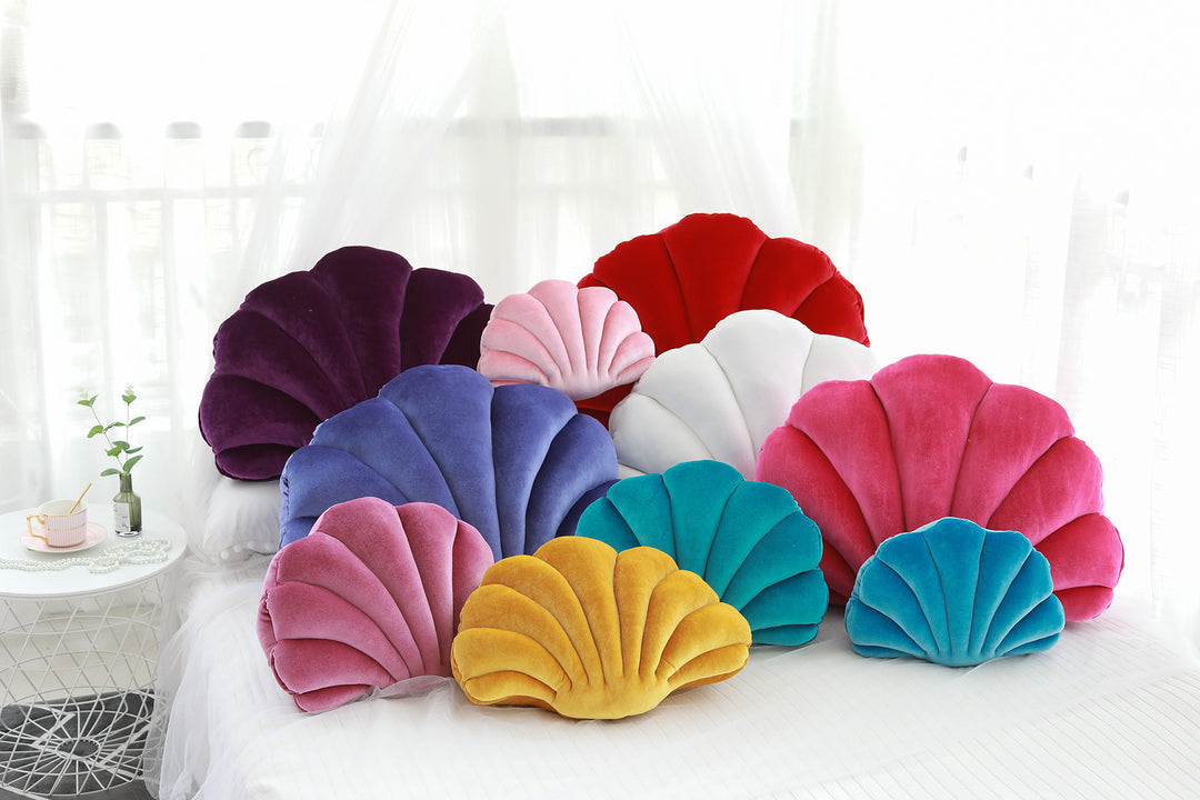 Simulation Shell Decorative Pillow — Realistic Ocean Shell Shape Cushion & Nap Pillow (10 Colours)