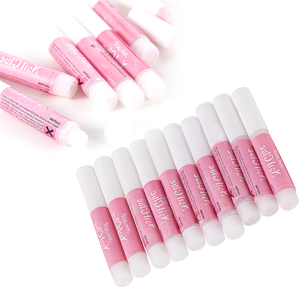 Nail Art Glue for Press-On Nails — 2g Personal Use, 10-Pack, Lasts ~1 Week