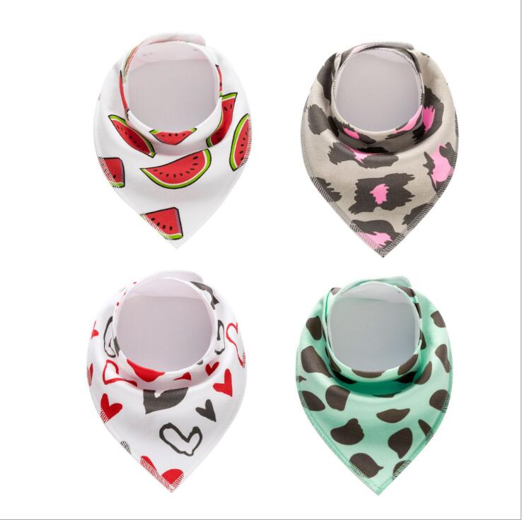 4-Pack Cotton Bandana Baby Bibs — Arrow, Wave & Triangle Print Burp Cloths (Multiple Sets)