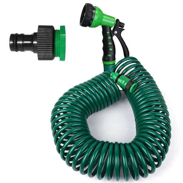 EVA Self-Coiling Recoil Garden Hose — Flexible, Lightweight, Tangle-Free Retractable Water Hose