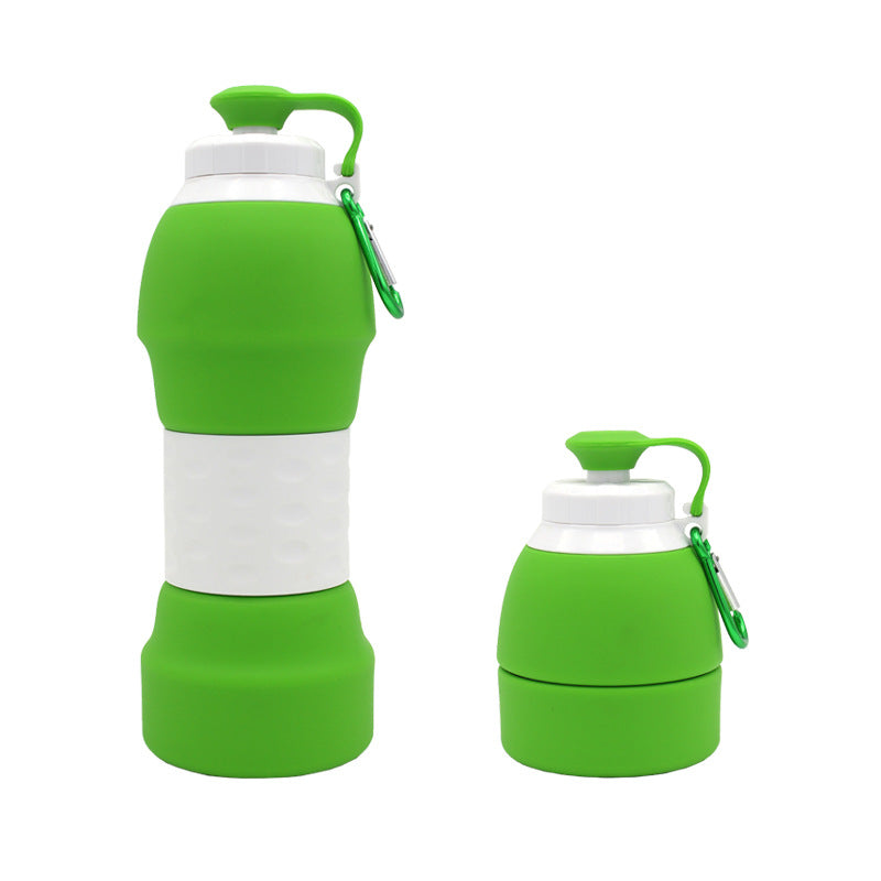 Foldable Silicone Water Bottle — Collapsible Reusable BPA-Free Travel Bottle, 7 Colours