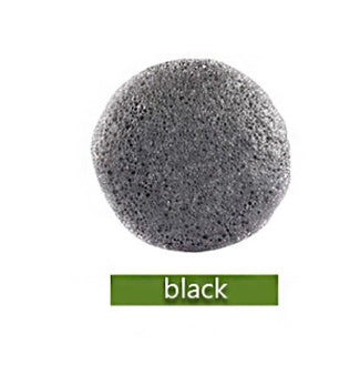 Round Konjac Facial Cleansing Sponge — Natural Konnyaku Exfoliator Face Wash Puff (5 Colours)