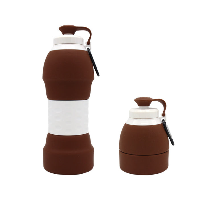 Foldable Silicone Water Bottle — Collapsible Reusable BPA-Free Travel Bottle, 7 Colours