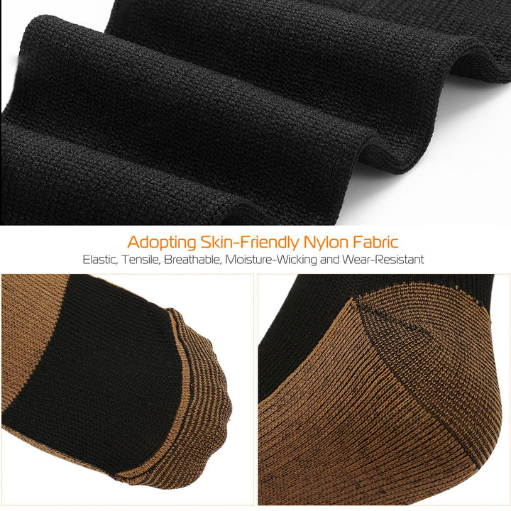Unisex Copper Compression Socks Women Man Durable Hose Graduated Support Socks For Running Nursing Shin Splints Edema Swelling Recovery