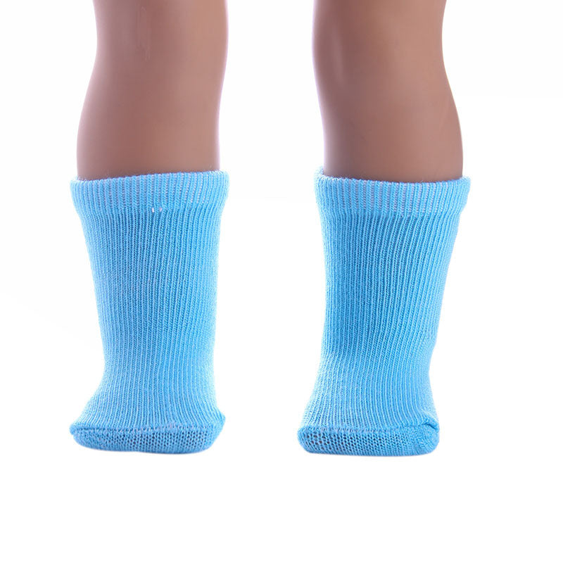 18-Inch American Girl Doll Solid Colour Stockings — Doll Clothing Accessory (Multiple Colours)