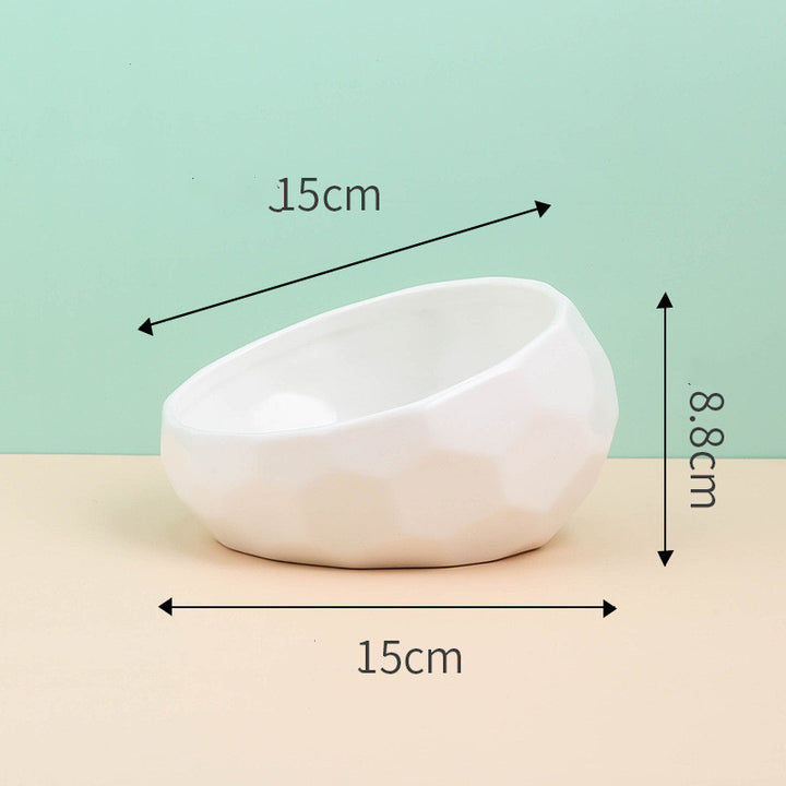 Elevated Ceramic Cat Bowl – Modern Pet Feeding Bowl with Optional Wooden Stand