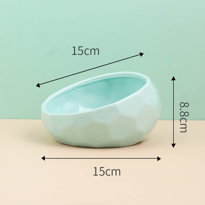 Elevated Ceramic Cat Bowl – Modern Pet Feeding Bowl with Optional Wooden Stand