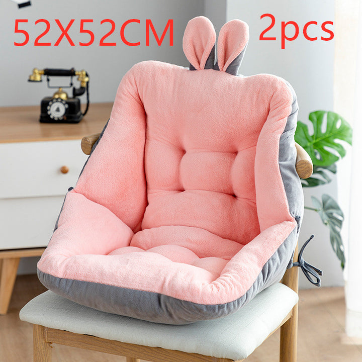 Backrest Integrated Chair Seat Cushion — Sedentary Support Pad for Office, Home & Study (Singles & 2-Pack, 14 Colours)