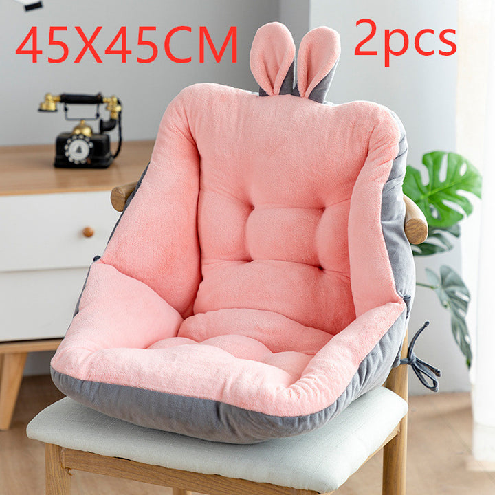 Backrest Integrated Chair Seat Cushion — Sedentary Support Pad for Office, Home & Study (Singles & 2-Pack, 14 Colours)