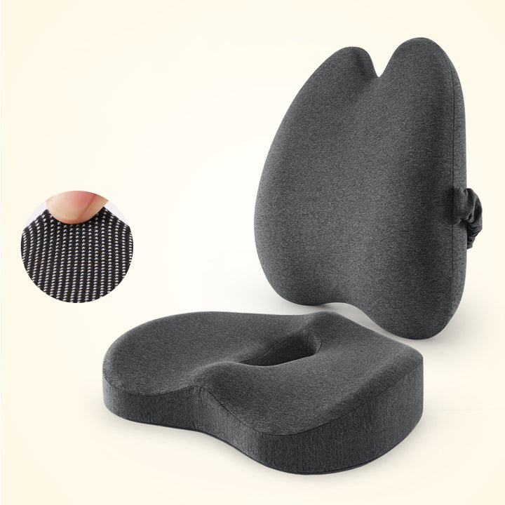 Comfortable Car Waist & Back Cushion — Lumbar Support Pad for Driver & Passenger Seat