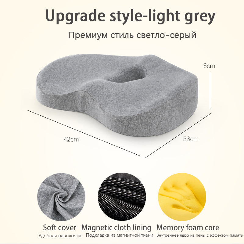 Comfortable Car Waist & Back Cushion — Lumbar Support Pad for Driver & Passenger Seat