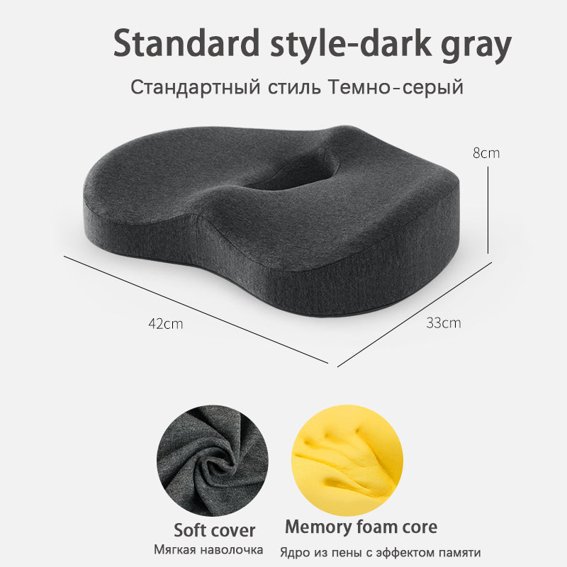 Comfortable Car Waist & Back Cushion — Lumbar Support Pad for Driver & Passenger Seat